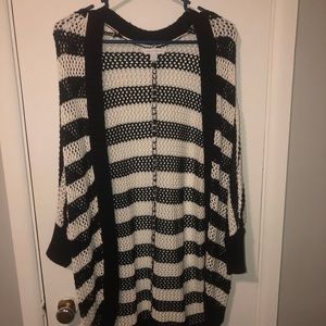 Navy and white stripe cardigan